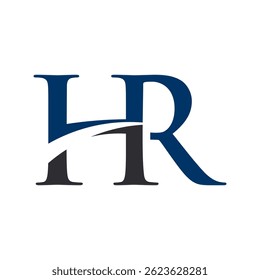 Letra H y letra R logo, simple y limpio
