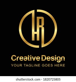Letter H and R Logo Template Design Vector Illustration