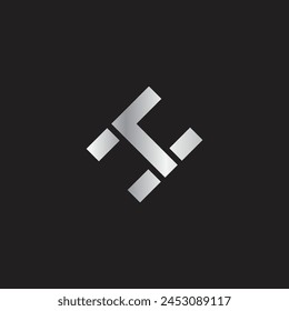 letter H and r simple square logo symbol vector