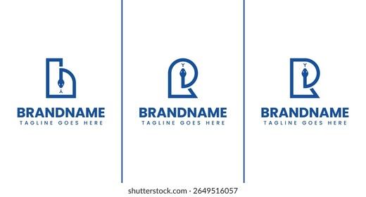 Letter H R Snake Logo, symbolizing agility, transformation, and dynamic energy