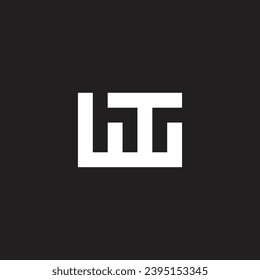 Letter h and r square geometric symbol simple logo vector