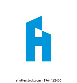 letter H real estate logo design vector sign