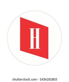 letter h with a red background