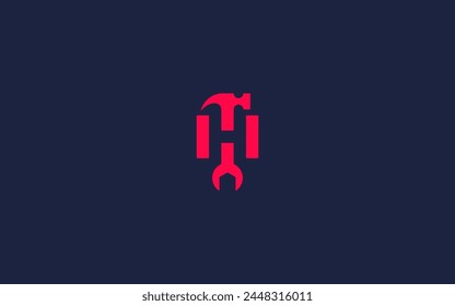 letter h with repair logo icon design Vector design template inspiration