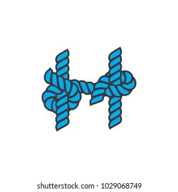 Letter H with rope concept