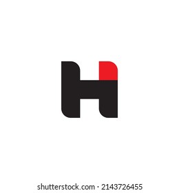 
Letter H ruby ​​simple symbol logo vector