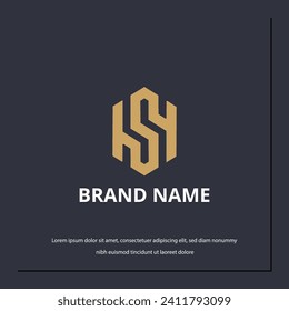 letter h s logo design inspiration