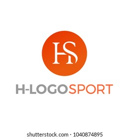 Letter H and S Logo Template.
