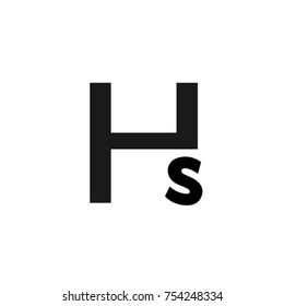 Letter H and S Logo Template.