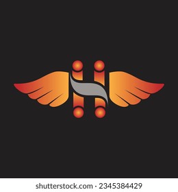 Letter H and S Simple Logo Vector Illustration Flat Design