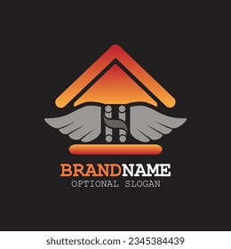 Letter H and S Simple Logo Vector Illustration Flat Design