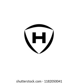 Letter H shield logo design