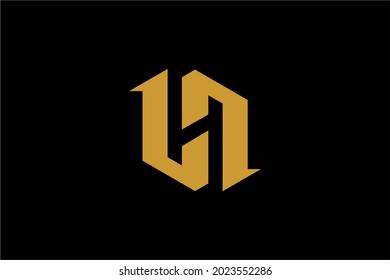 Vector de diseño del logotipo del blindaje de la letra H. Símbolo abstracto del tipo H de monograma.