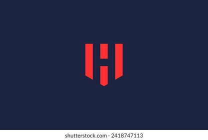 letra h con diseño de icono de logotipo de escudo diseño de diseño vectorial inspiración de plantilla