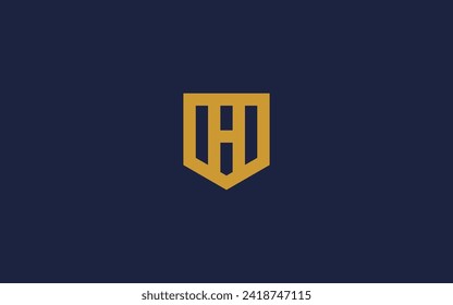letra h con diseño de icono de logotipo de escudo diseño de diseño vectorial inspiración de plantilla