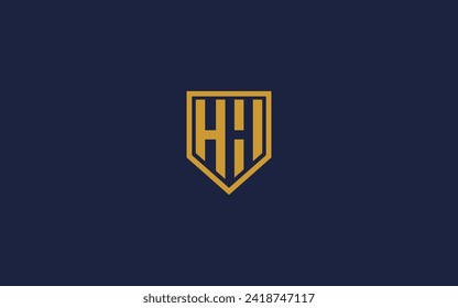 letra h con diseño de icono de logotipo de escudo diseño de diseño vectorial inspiración de plantilla
