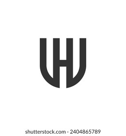 Letter H shield logo vector designs	
