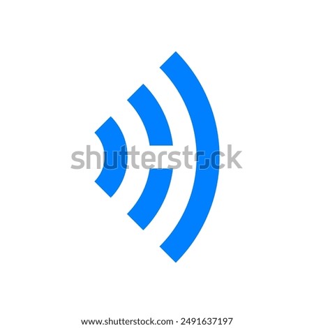 Letter H signal creative negative space logo