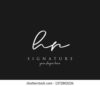Letter H Signature Logo Template - Vector