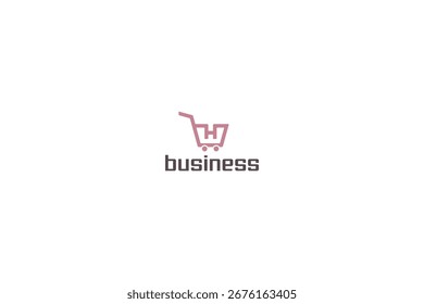 Letter H simple cart logo for company