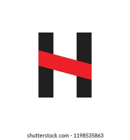 letter h simple geometric logo