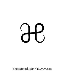 Letter H simple logo design