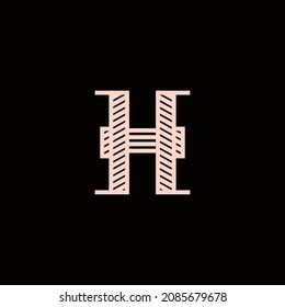 letra h diseño de logotipo sencillo