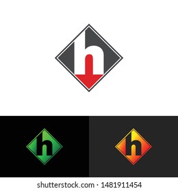 Letter H simple logo icon design vector