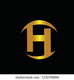 letter H simple logo template illustration vector design