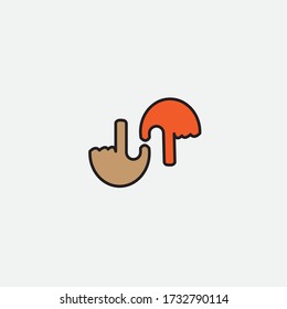 letter H simple logo template illustration vector design