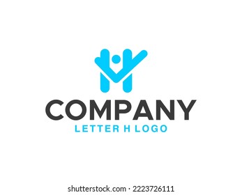 Letter H Simple Logo , logo H vector for awesome business, company, startup or corporation identity, H logo vector for Bussines, logo vector for Company, Business letter vector, H initial Company
