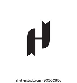 letra h símbolo simple vector