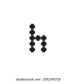 Buchstaben h einfache Symbol-Logo-Vektorgrafiken