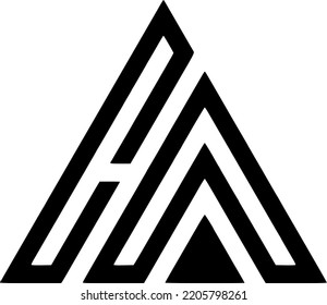 Buchstabe h und ein einziges Vektorgrafik-Logo mit einer Gebäudestruktur aus flachem Thema