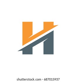 Letter H Slice Logo Stock Vector (Royalty Free) 687015937 | Shutterstock