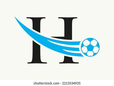 Letter H Soccer Football Logo. Soccer Club Symbol Concept Of Football Team Icon