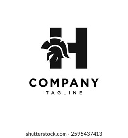 Letter H Spartan Logo Icon Vector