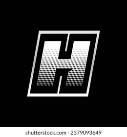 Letter H Speed Logo Design Template Inspiration, Vector Illustration For Sticker, Racing.