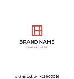 Letter H Square Abstract Creative Modern Monogram Business Logo
