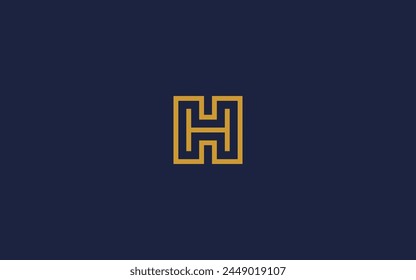 letter h with square logo icon design vector design template inspiration