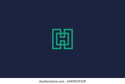 letter h with square logo icon design vector design template inspiration