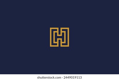 letter h with square logo icon design vector design template inspiration