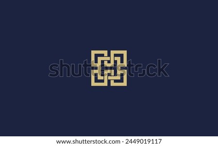 letter h with square logo icon design vector design template inspiration