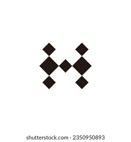 Letter H squares, elegant geometric symbol simple logo vector