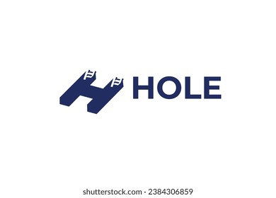 diseño del logotipo de la plantilla de vectores de la letra h escaleras