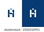 Letter H star or H cleaning or H shining logo concept vector icon