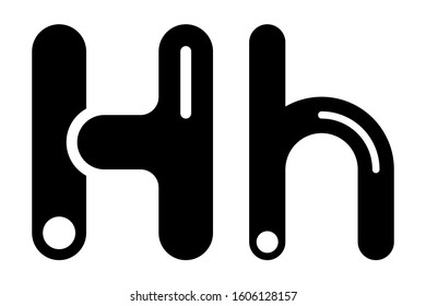 Letter H Stylized Use Graphic Design Stock Vector (Royalty Free ...