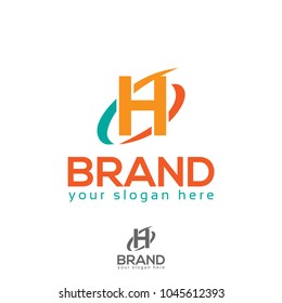 Letter H Swoosh Logo 