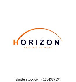 letter H symbol. horizon text logo illustration vectors type