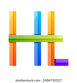 letter  h t  colorful icon logo design 